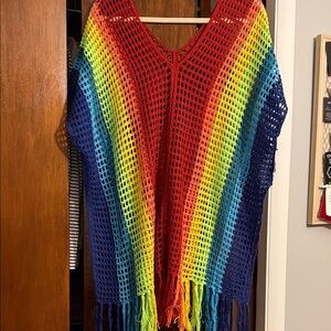 Amazon Multicolor Crochet Poncho